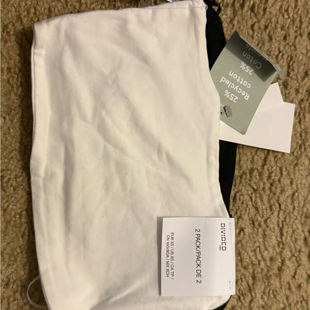 White and Black pack of crop tube tops